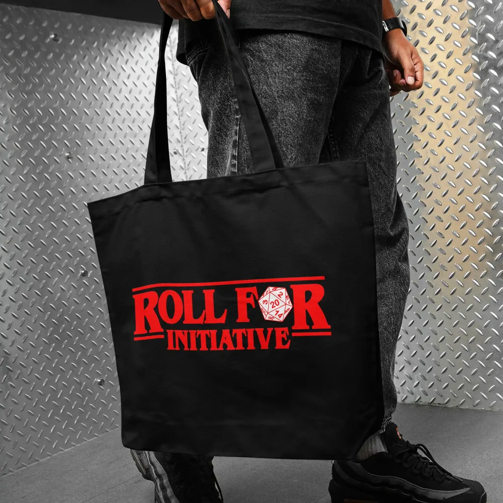 D&D Tote Bag – Roll For Initiative – Stranger Things Gift - view 4