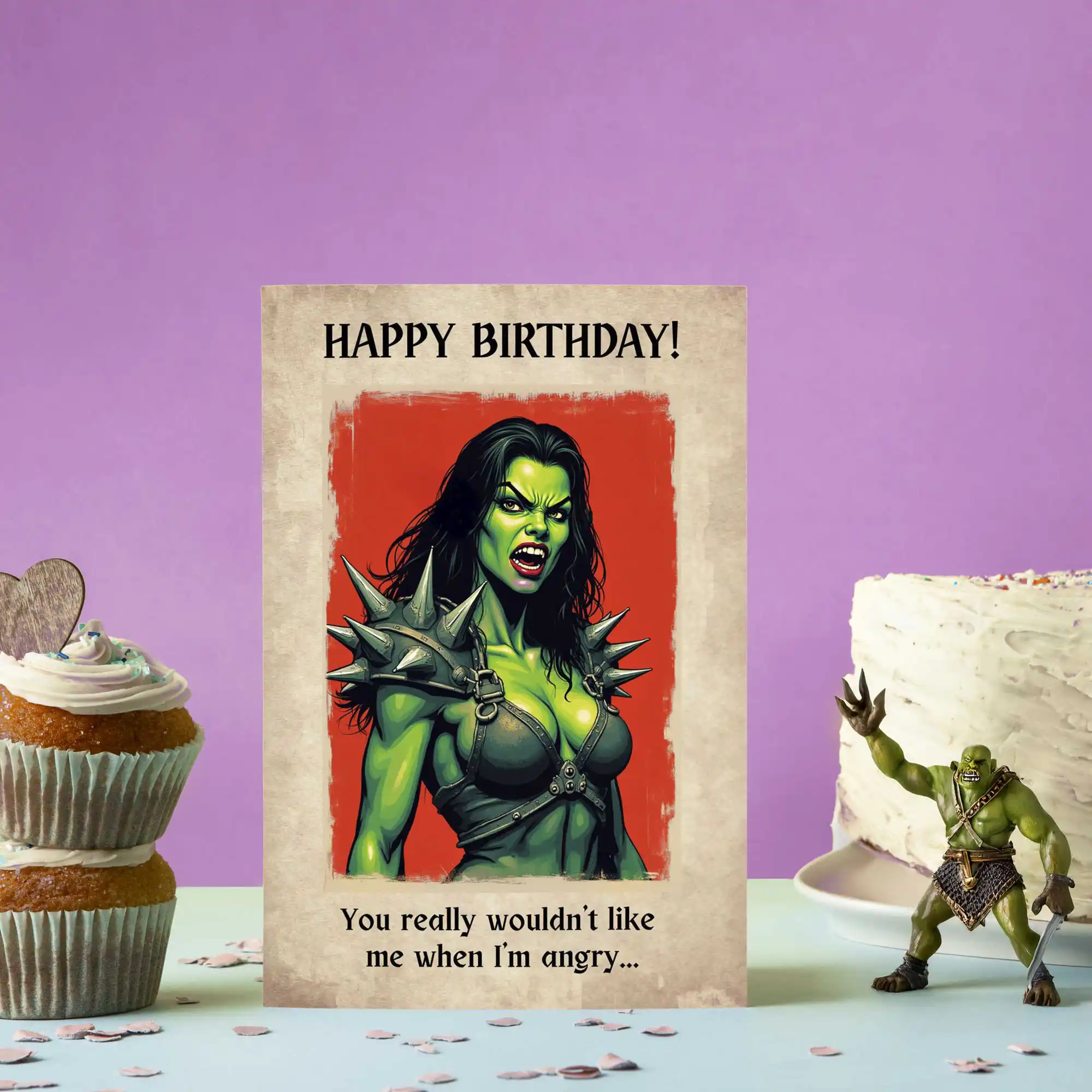 DnD Birthday Card – Barbarian Orc - view 7