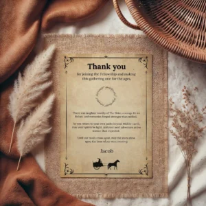 Lord Of The Rings Party Thank You Card - view 9