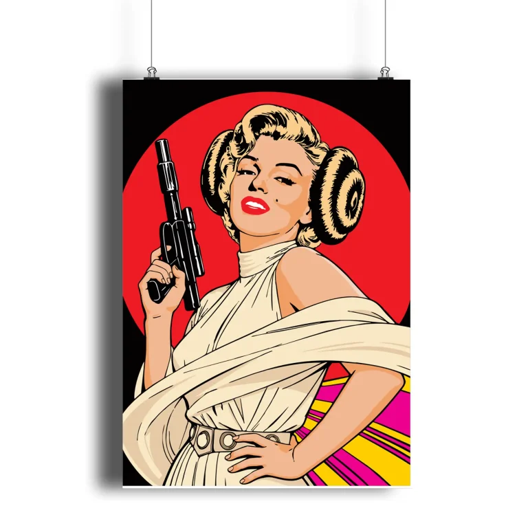 Marilyn Monroe Princess Leia Wall Art