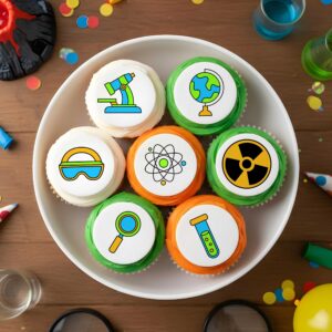 Science Party Cupcake Toppers