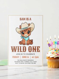 Wild One Rodeo Party Invitation