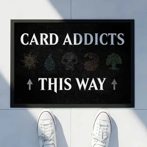 MTG Welcome Door Mat, card addicts this way