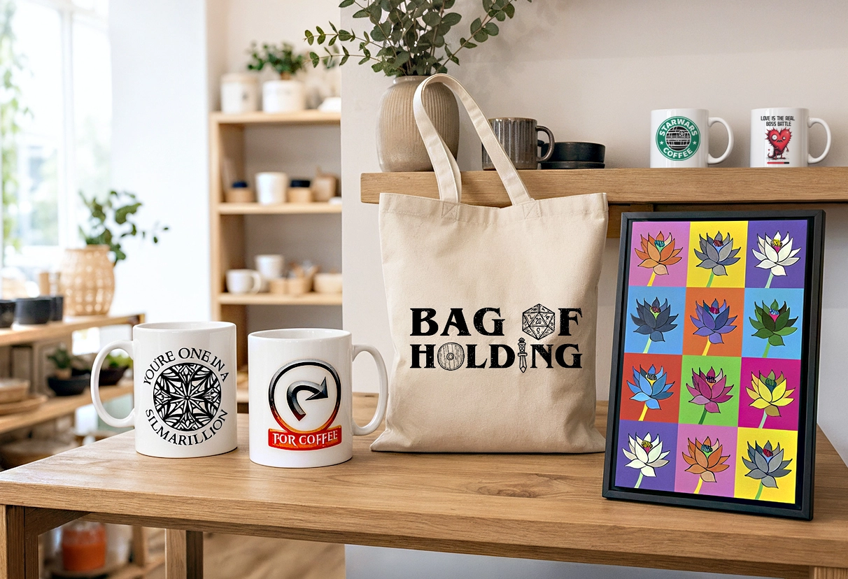 assortment of geek gifts from craftorb