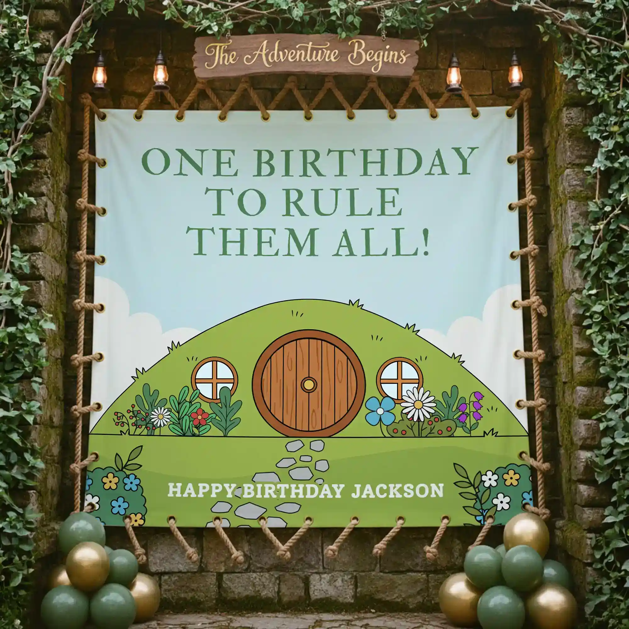Lord of the Rings Birthday Backdrop – photo 2