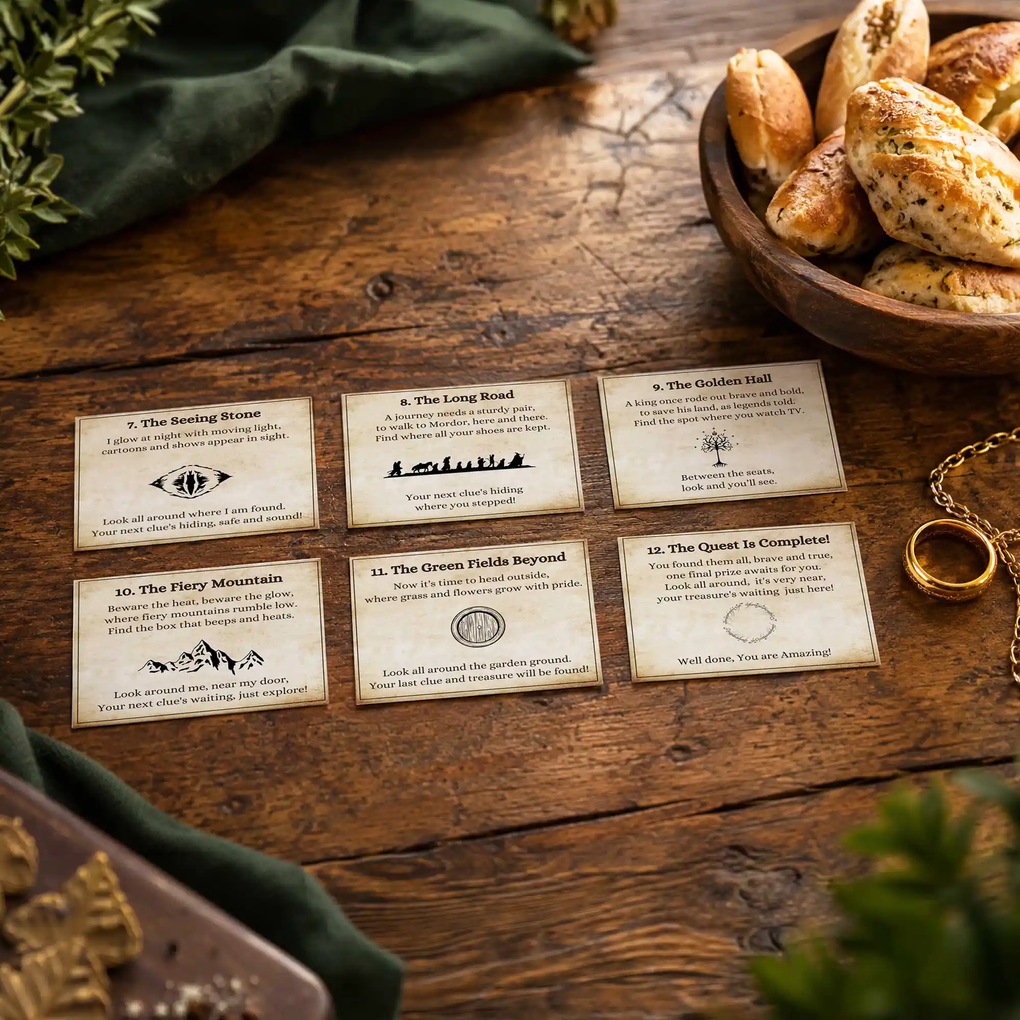 Lord of the Rings Birthday Scavenger Hunt Game