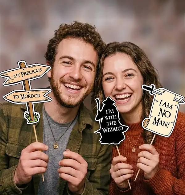 lord of the rings party photo booth props